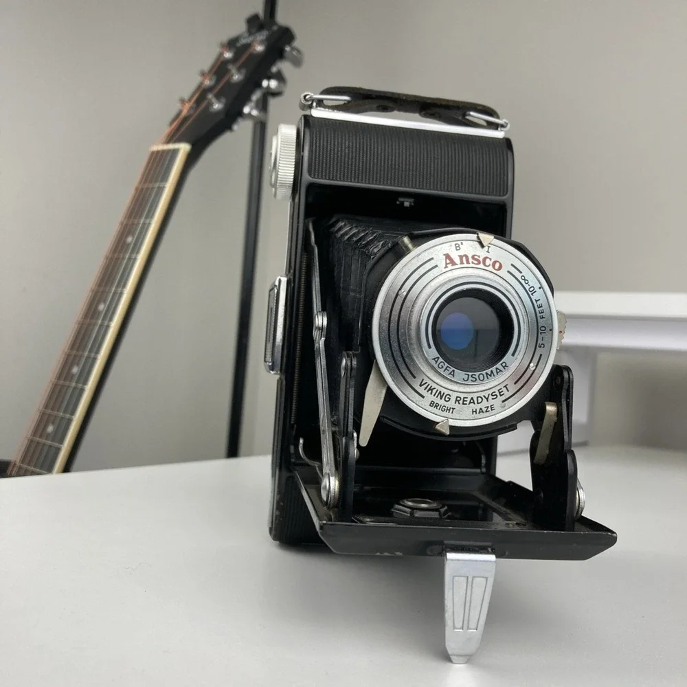 VINTAGE ANSCO VIKING‎ READYSET 120 ROLL FILM FOLDING BELLOWS CAMERA 1952-59